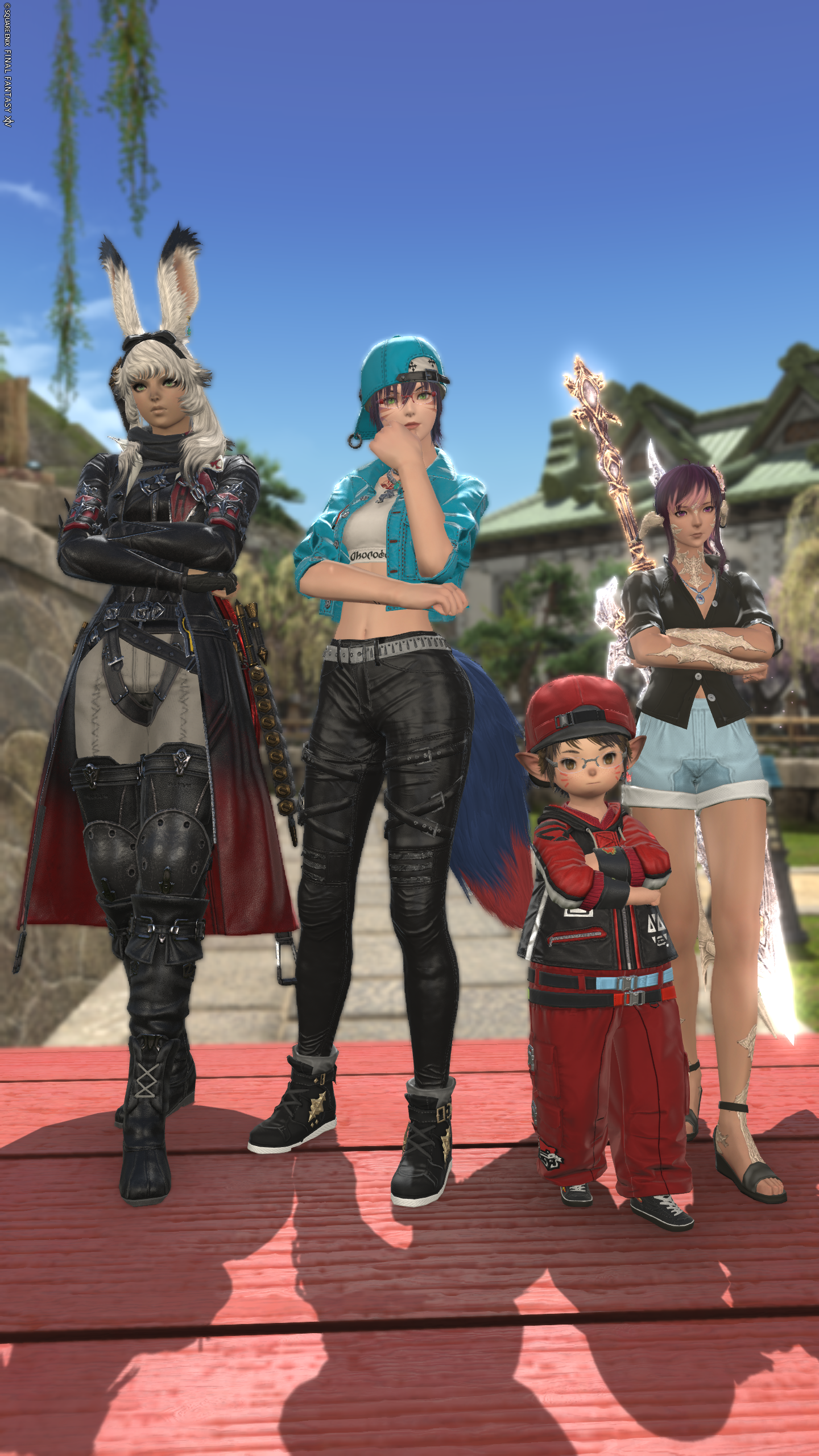 Rah, Hai, Joutou, and Nyxa looking cool in Tuliyolal